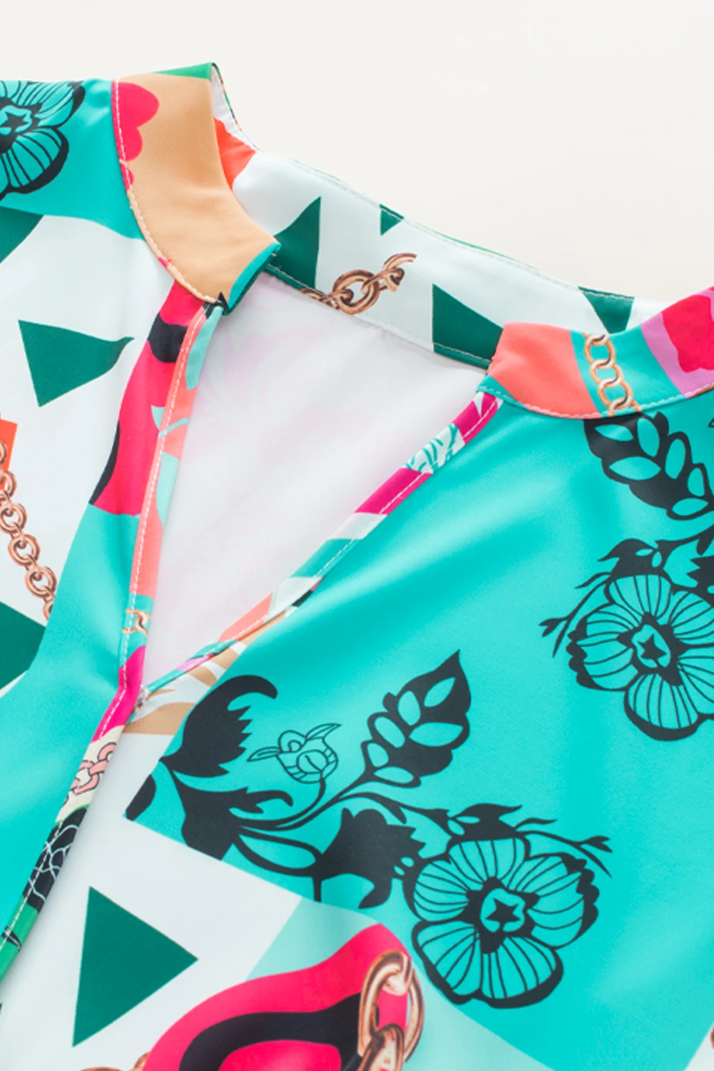 2024 Wholesale Chic Clothes Customized Summer Multicolour Boho Abstract Print Flowy Tiered Dress