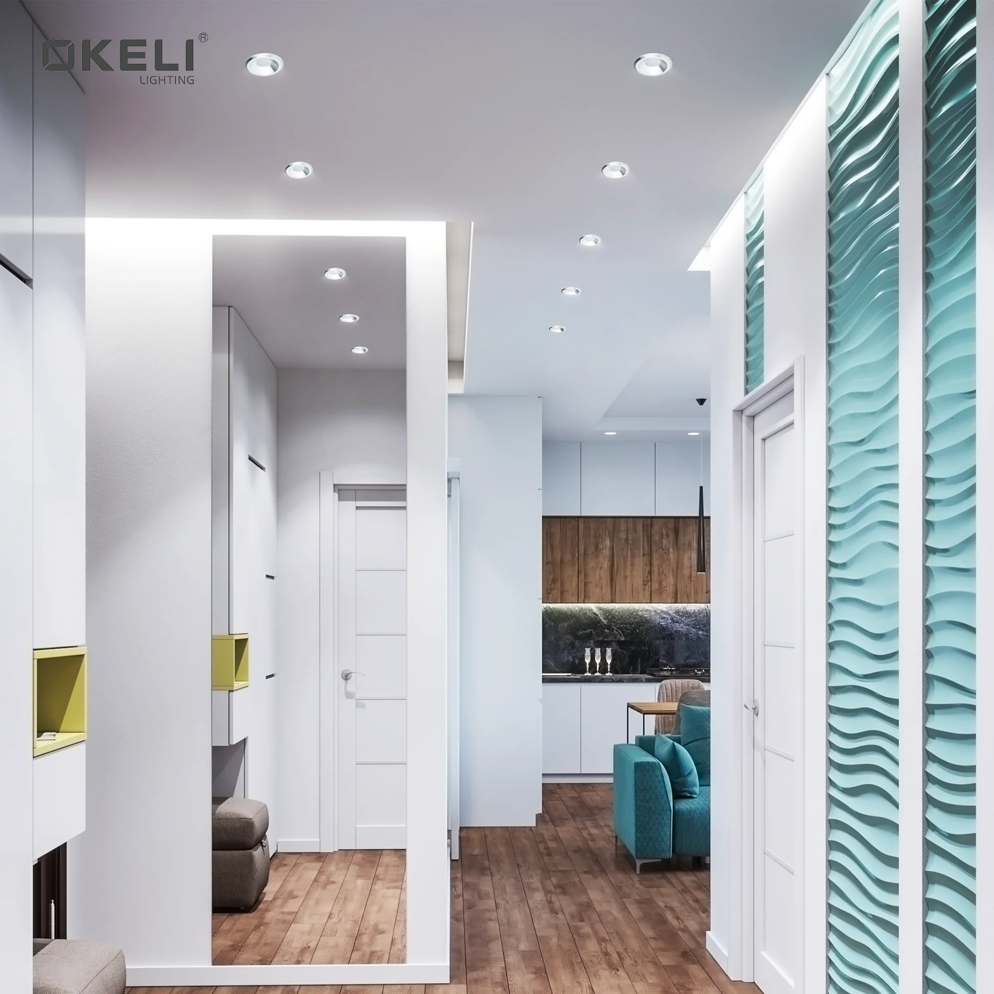 OKELI Wholesale Price Aluminum Indoor Commercial IP20 3w Led Spot Light