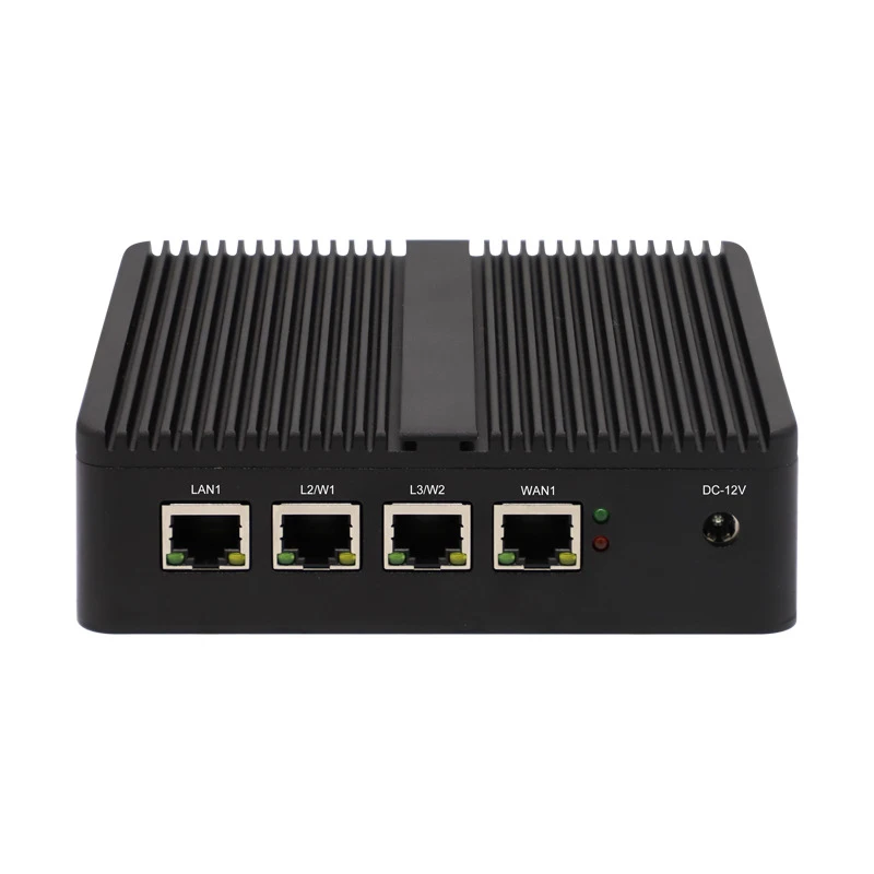 4 lan J1900 itx 4k barebones computer fanless industrial pc 4 ethernet ports mini pc