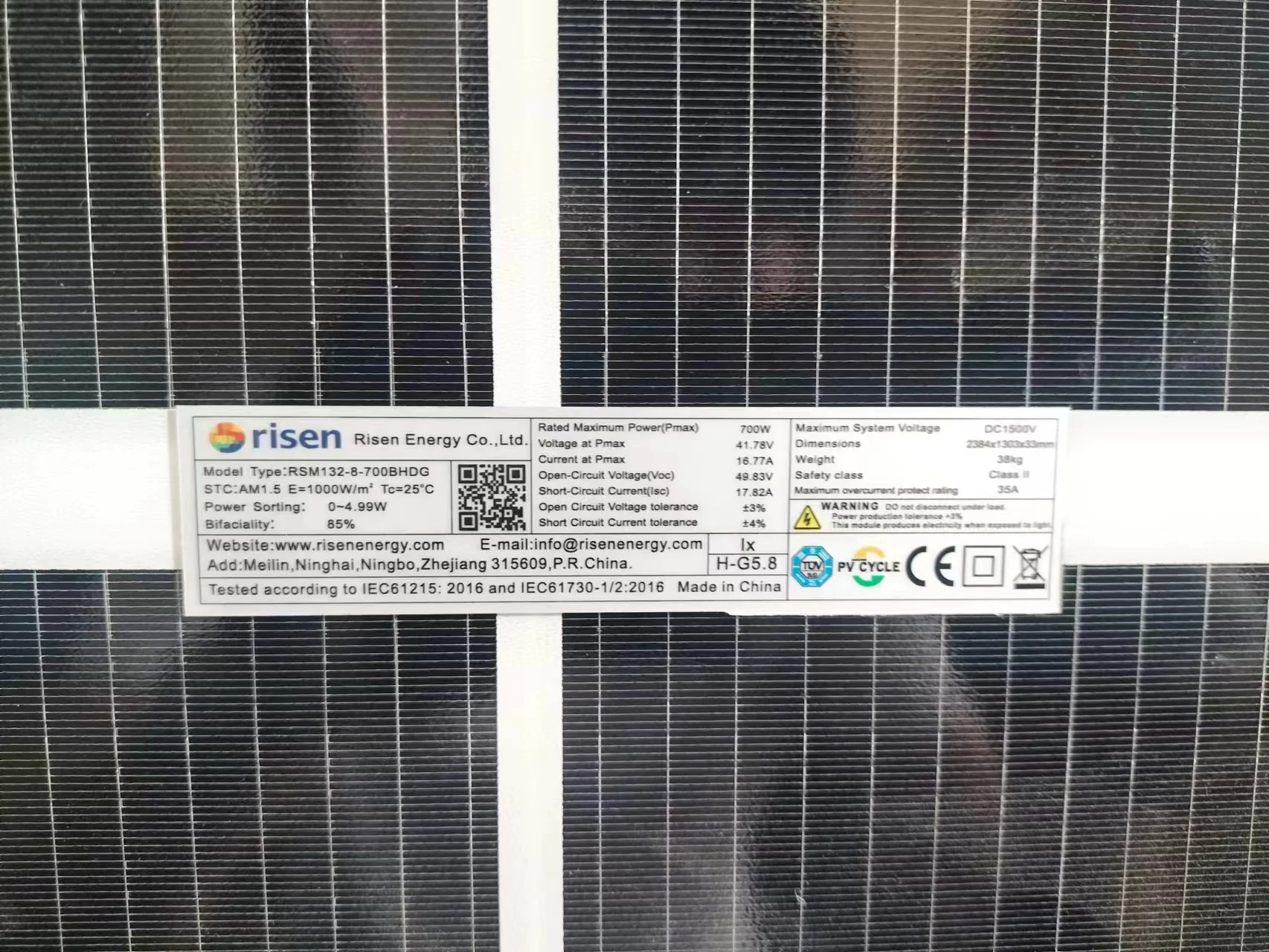 Фотогальванические панели Rest Panneau 700 Вт двухфазные Тип n HJT 690 710 для Sistemas fotovoltaicos