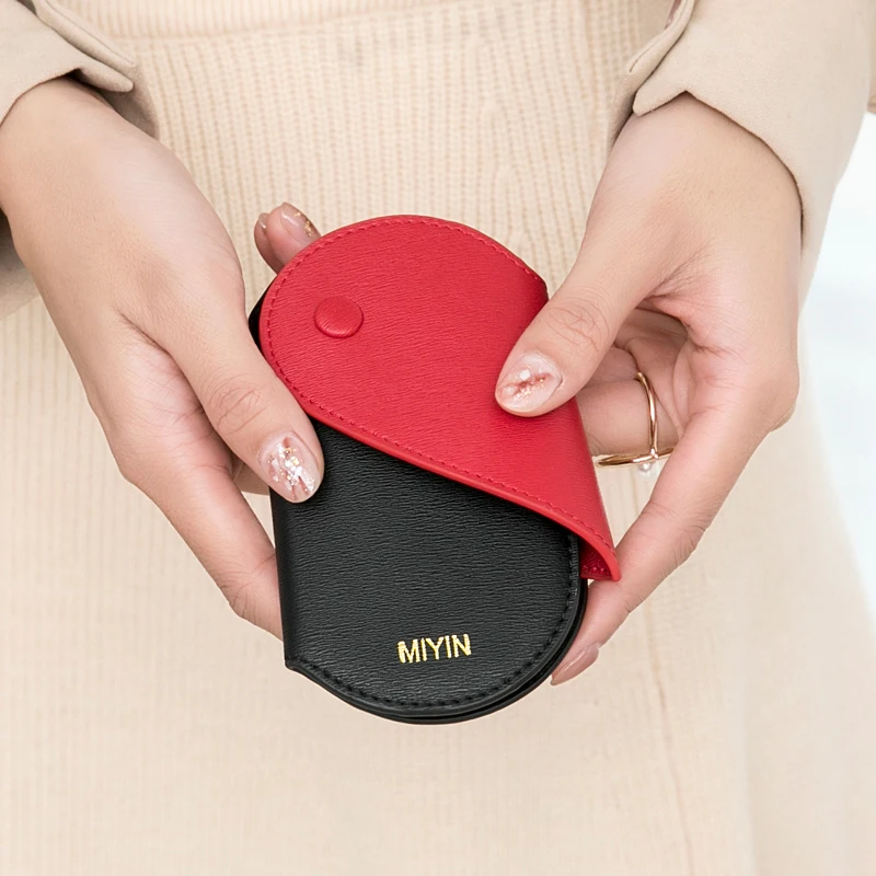 MIYIN 2021 new small key pack female Korean Mini cute student multi-functional color contrast love key pack key clip PU lady bag