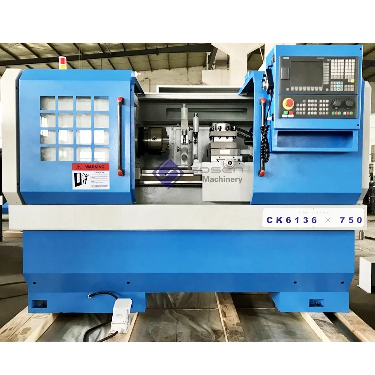 CK6136x750 Mechanical gearbox lathe machine flat bed cnc lathe