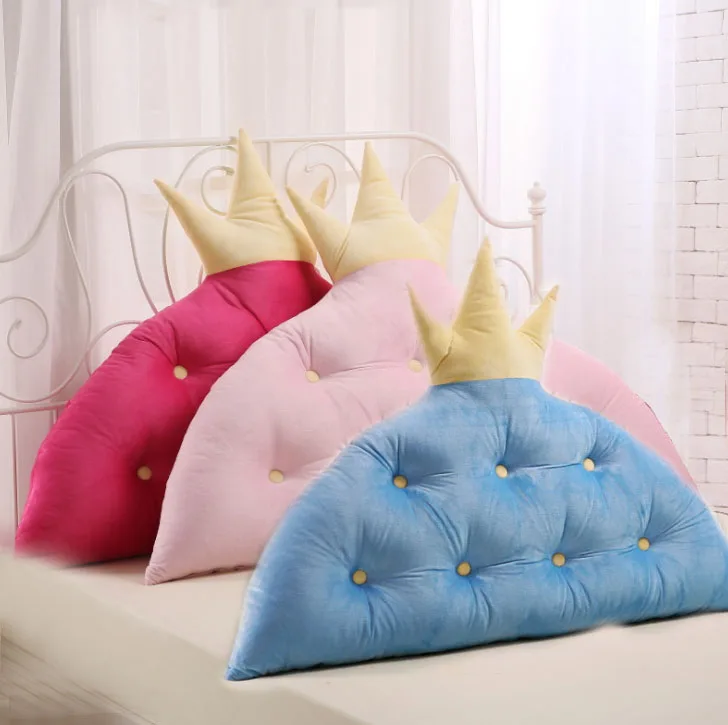 Princess Pink big cushion ins lovely crown big backrest