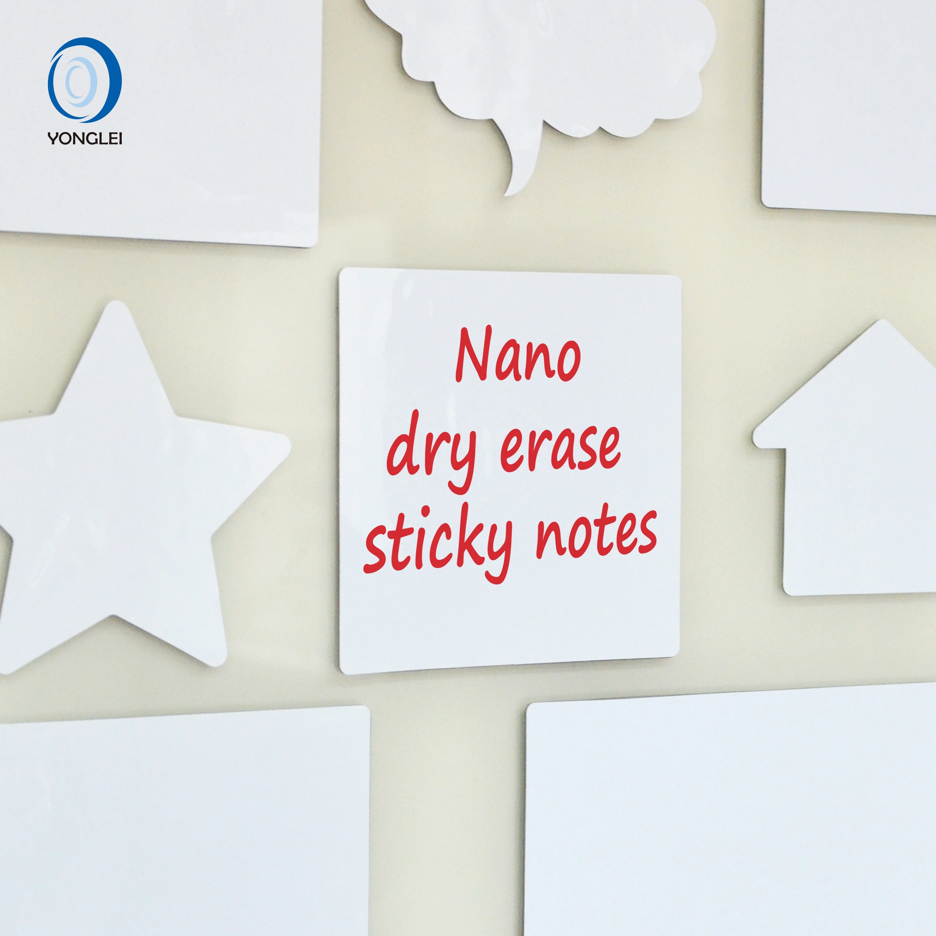 
SN1.8-6 Nano reusable dry erase sticky white board sheets sticky note for wall 
