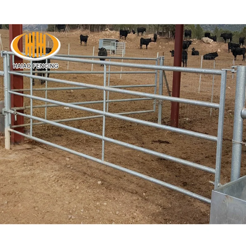 Heavy Duty Galvanized Portable Sheep And Goat Farm Gate With Iron Frame N Stay 12Ft Ranch Farm Gates For Cattle