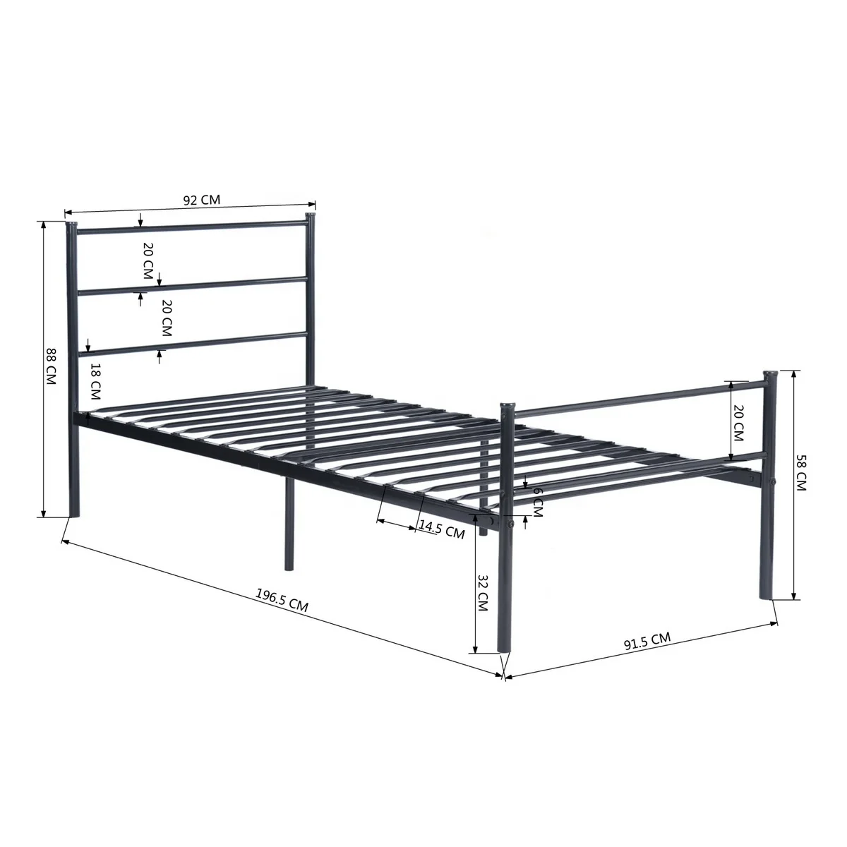 Factory supply high quality low price Modern design metal beds single bed frame home bedroom hotel school furniture