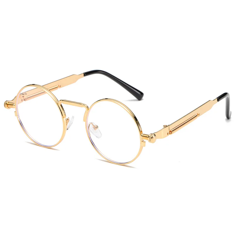 2023 New Retro Round Frame Sunglasses Fashionable Slimming Eyeglasses Trendy Street Photo Sunglasses