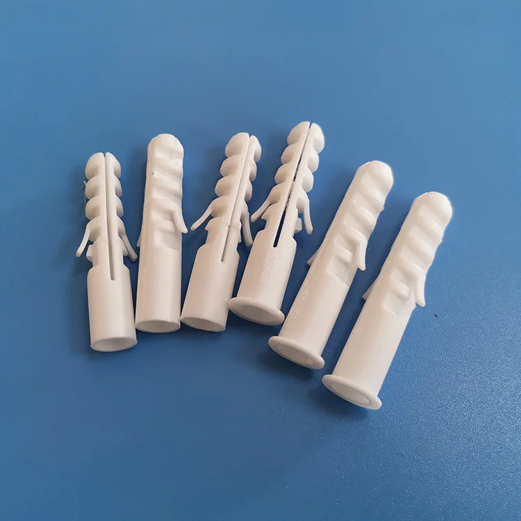 Longsan factory stock Burst plastic wall plug 10*50 fishtail type expansion plug expansion bolt anchor wood screw expansion tube