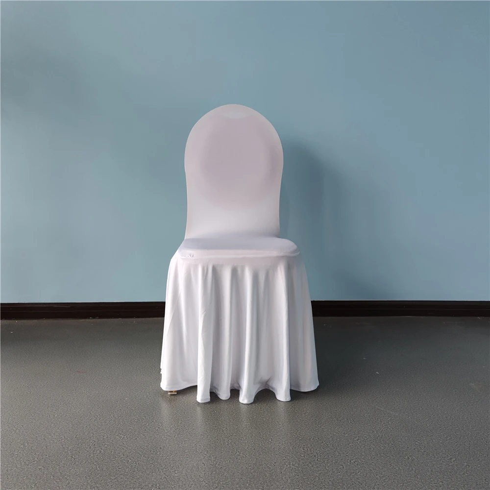 luxury white stretch banquet wedding ruffled chair cover housse de chaise mariage (1600148228847)