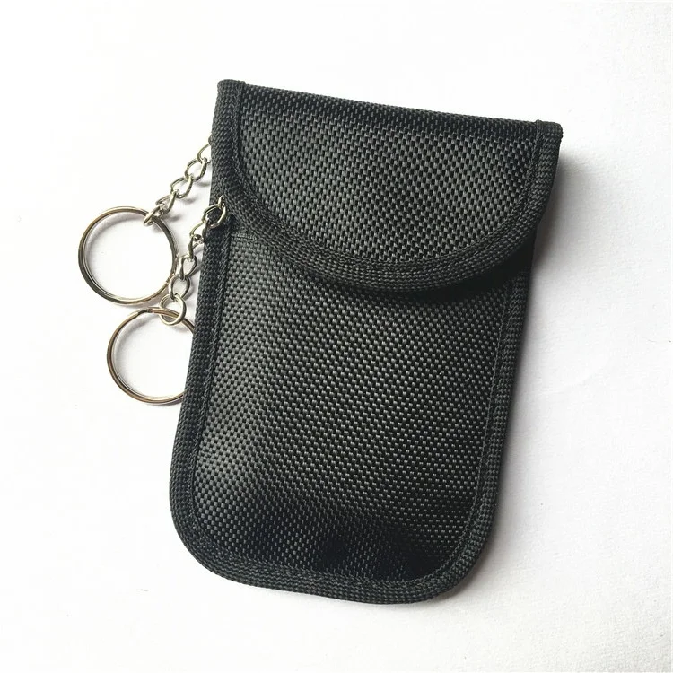 Oxford Cloth Double Chain Faraday Bag Signal Blocking Magnetic Rfid Car Shielding Key Case Faraday Key Bag