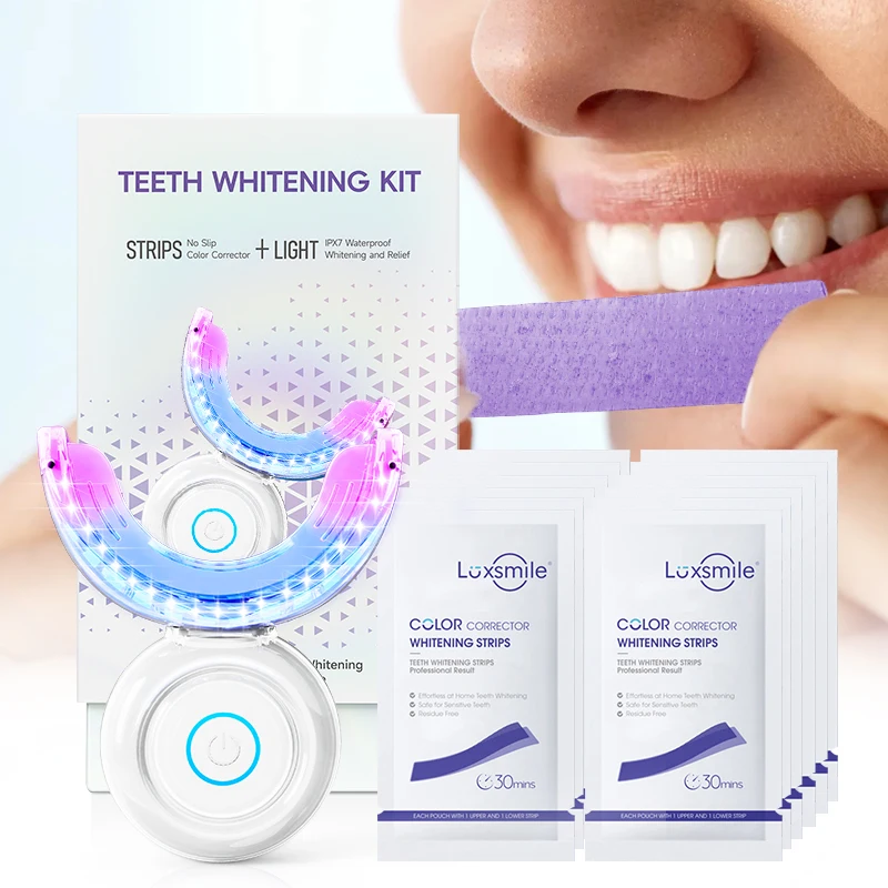 Профессиональный отбеливатель 2024 Luxsmile 32 светодиода красный и синий цвета