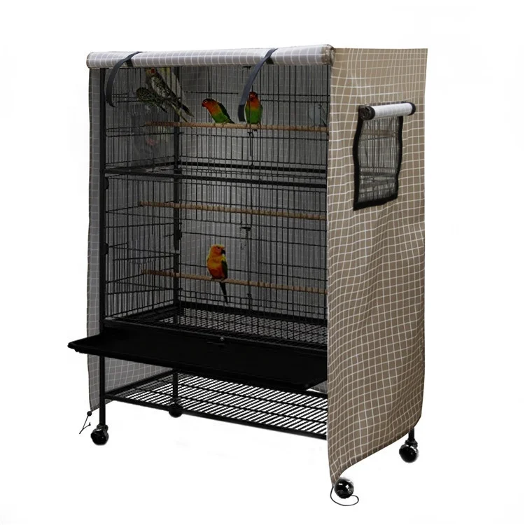 Customized Breathable Material pet bird cage cover Bird Cage Cover with window