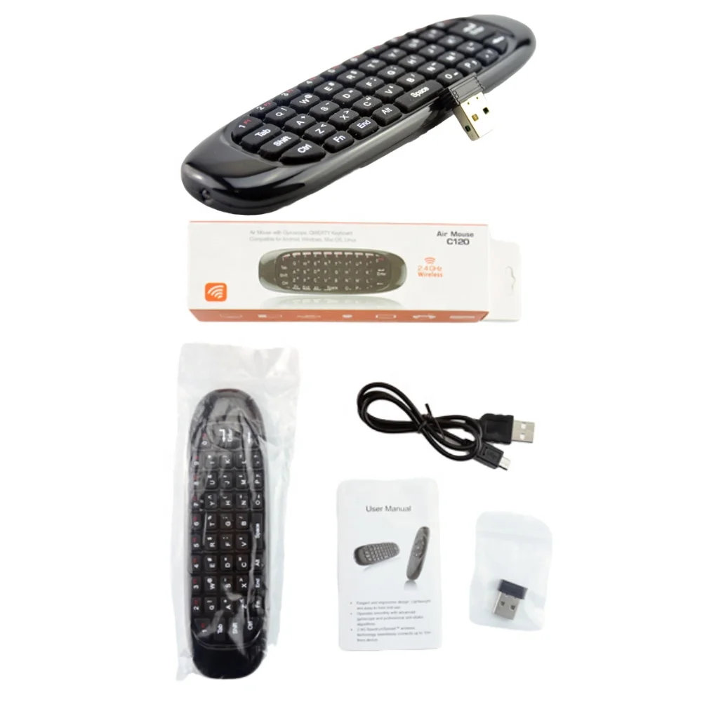 C120 Air Mouse с голосовым поиском смарт-ТВ пульт дистанционного управления 2,4G Портативная Беспроводная клавиатура для smart TV пульт дистанционного управления