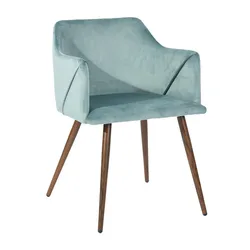 OEM high quality luxury soft comfortable velvet dining chairs with wood oak leg dining table and chairs velvet fabric
