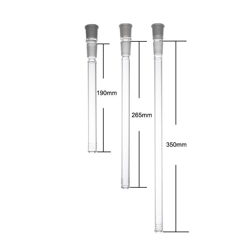 wholesale high quality 265mm length hookah glass down stem adapter glass shisha accessory for sheesha