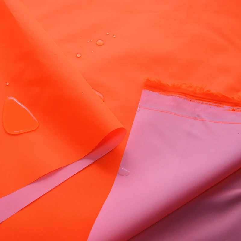 
300D PU white glues waterproof Fluorescent fabric 