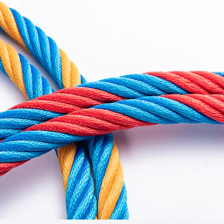 Kids playground exercise equipment 16mm PP rope with steel wire