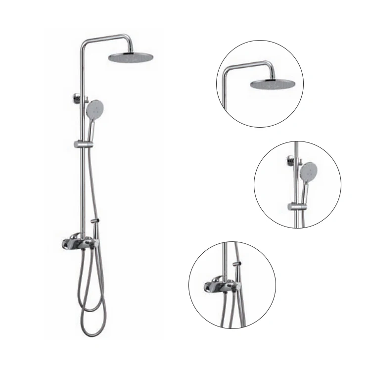 New Product In China Stainless Steel 304 Hot Cold Bathroom Shower System With Faucet