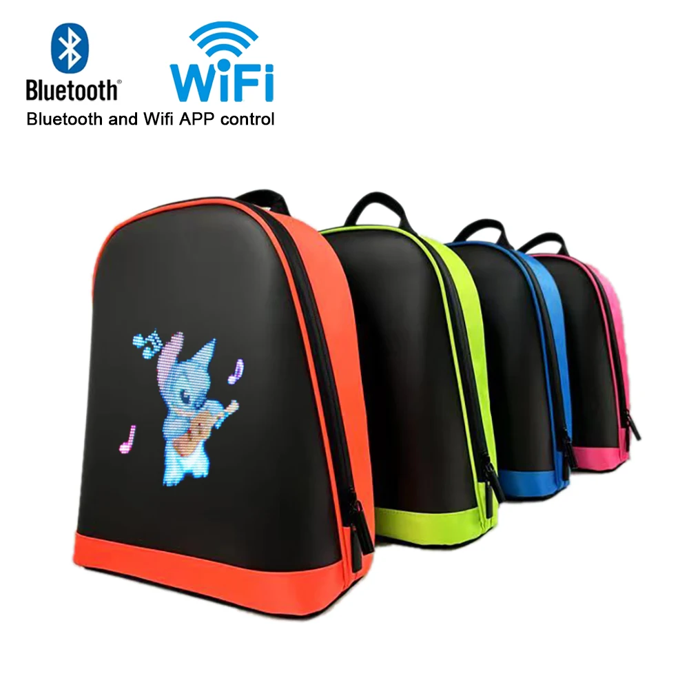 Wifi Control Smart Walking Advertising Led Backpack Bag for Motorcycle Customizable LED Display Backpack for Advertising