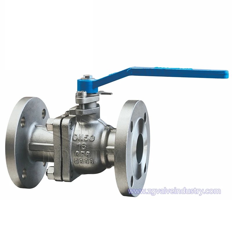 DIN Standard Cast Steel 2-PC Ball Valve for Industrial Applications