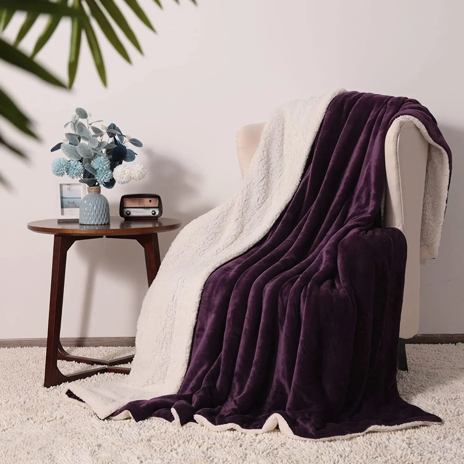 Теплое Двухслойное Фланелевое шерпа Флисовое одеяло на заказ