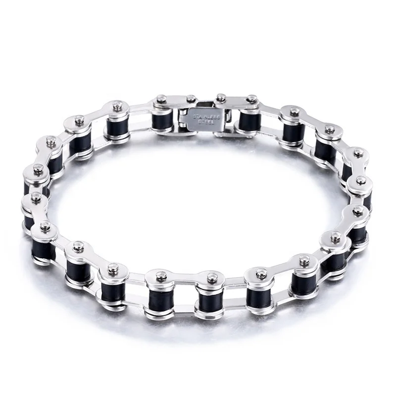 Japan technology fashion stainless steel bicycle chain bracelet titanium steel bike chain bracelet