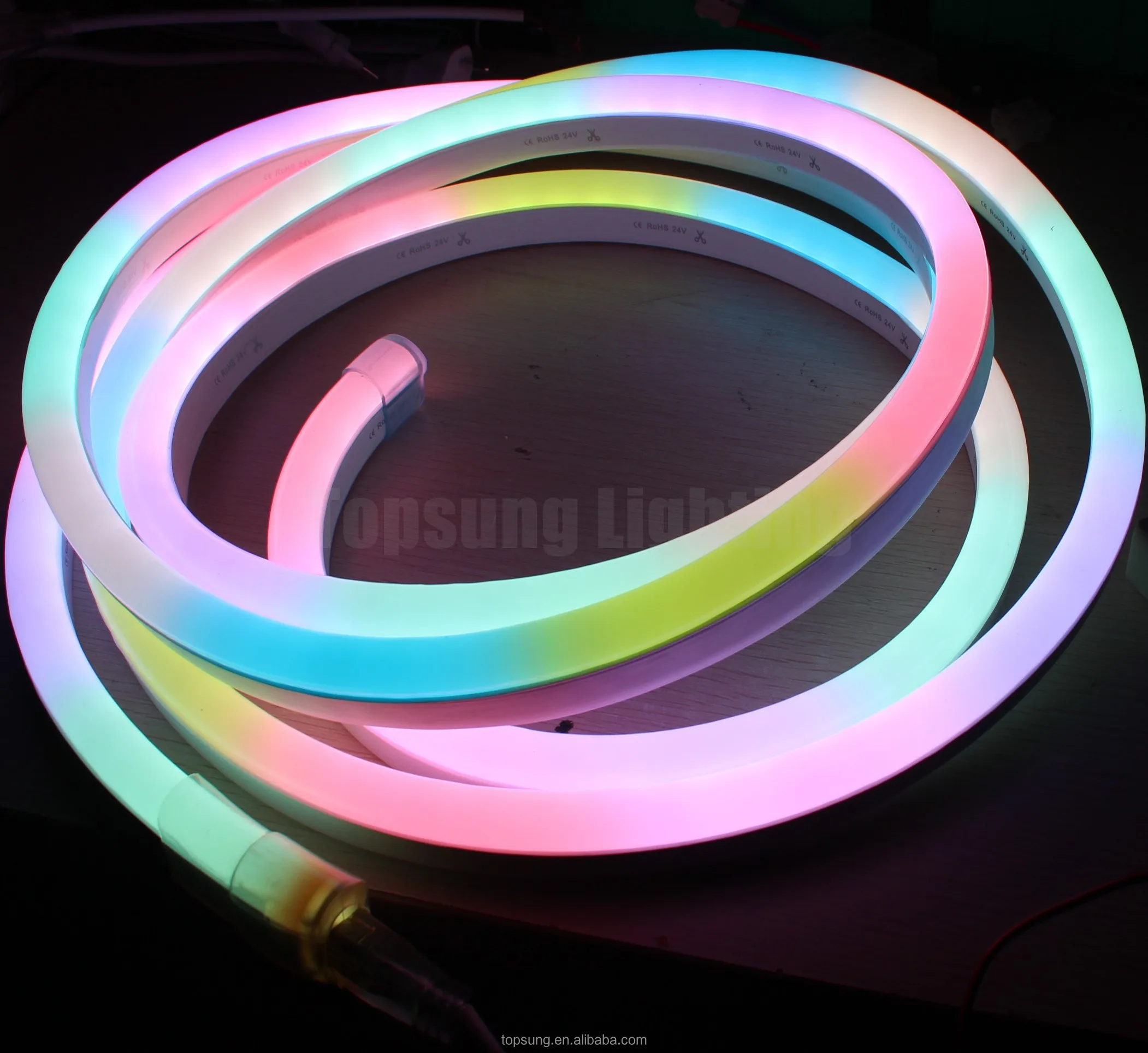 Amazing Topsung digital hose tube defiser for led strip lights 10x20mm dmx 512 rgbic led strip lights ip65