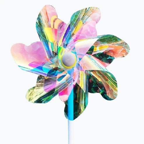 Оптовая продажа, разноцветное украшение для сада, ветряная мельница, украшение для вечеринки, настраиваемое колесо