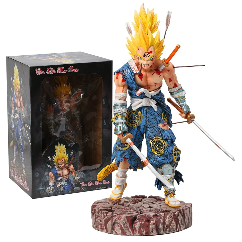 30cm Dragon Ba11 Samurai Majin Vegeta GK Statue goku action figure Collectible Model Anime Figure Toys