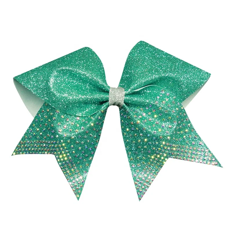 Настраиваемые Различные стили, профессиональные аксессуары для команды Cheer с популярными кристаллами AB, банты для волос для чарлидинга для студентов