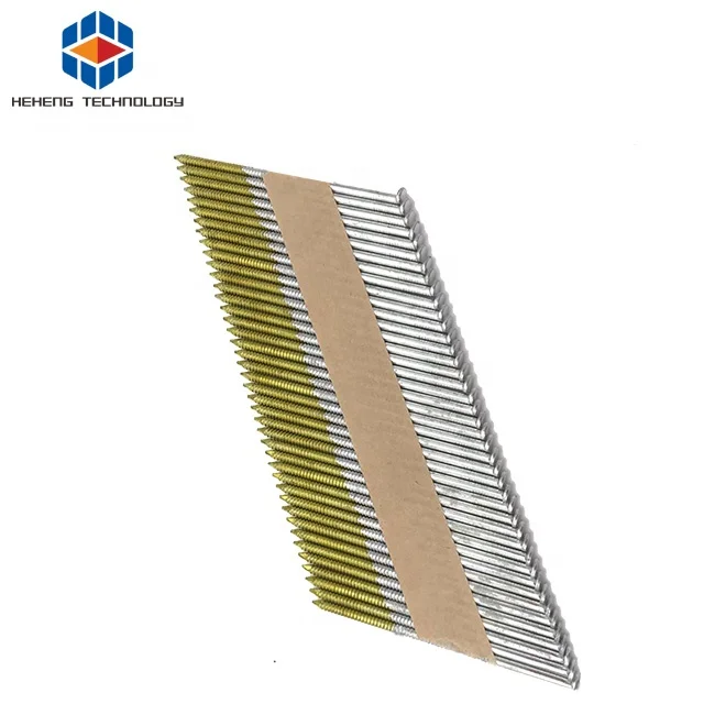 Factory Direct sale 34 degree 3.15*90mm bright smooth shank paper strip Nails