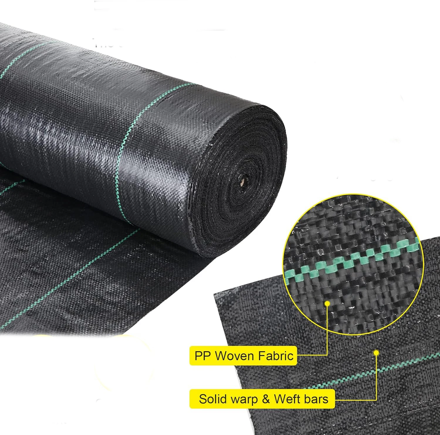 Eco-Friendly standard Black Mulch Anti-Grass fabric Garden Weed Control Mat weed barrier