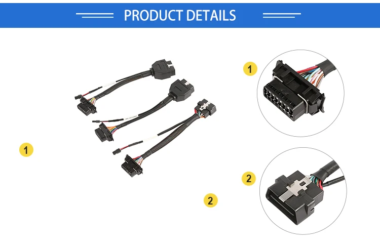OEM ODM OBD2 OBDii 16 pin male to female Connector cable Y cable