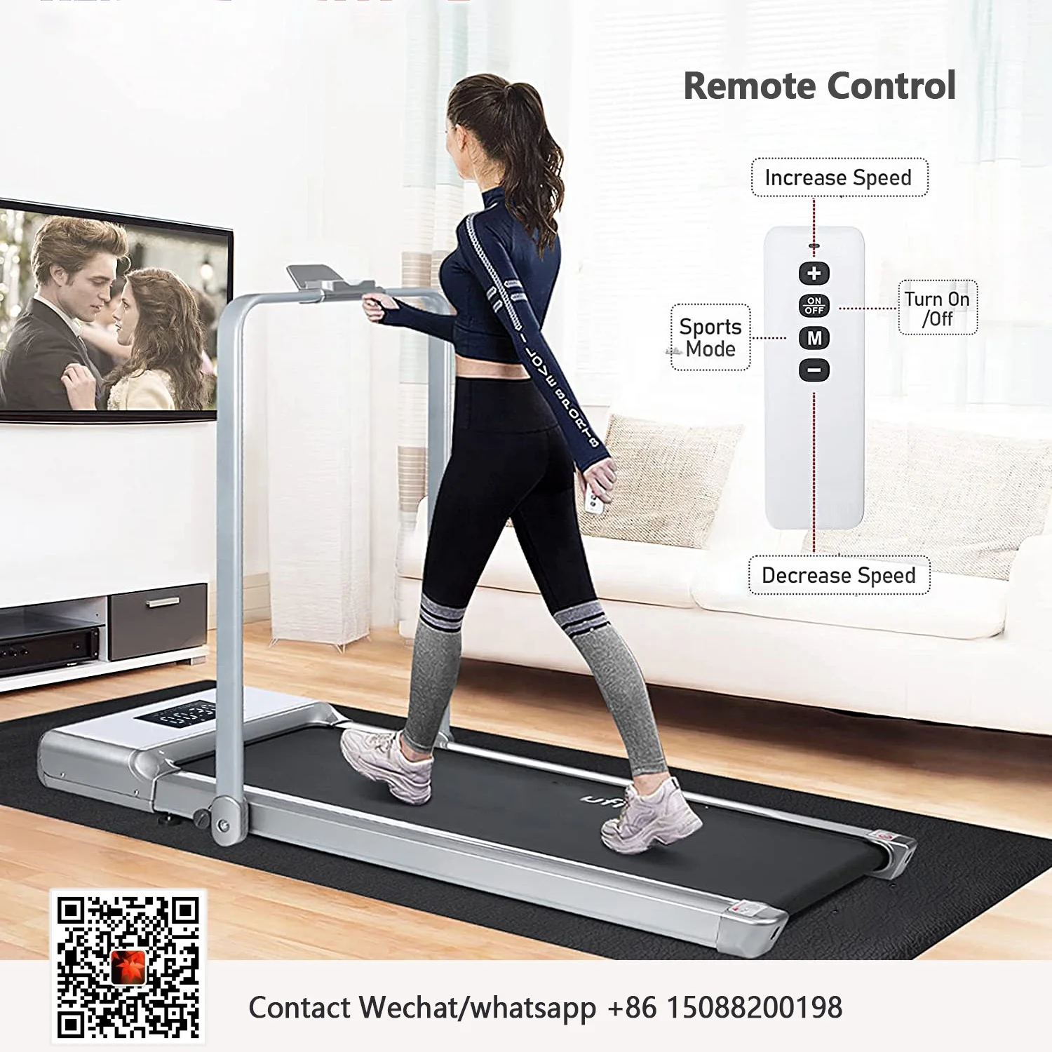 Manomano Amazon Home Fitness Foldable Mini Treadmill Desk Walking Pad Tapis de Course Pliable Electrique