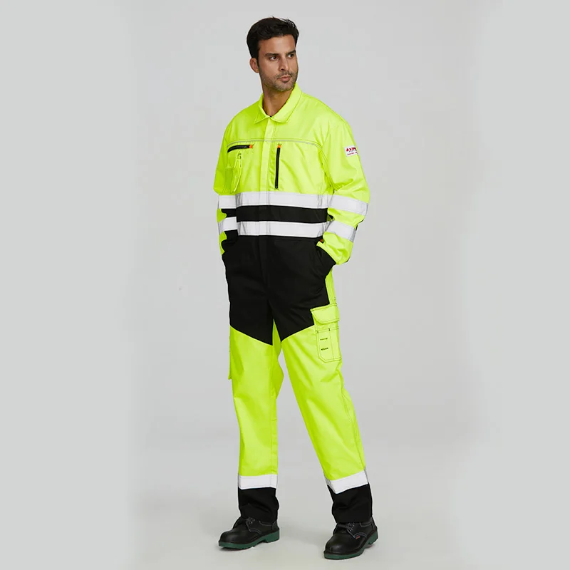 Wholesale industrial dustproof clothing hi vis workwear auto repair clothing uniforms coverall
