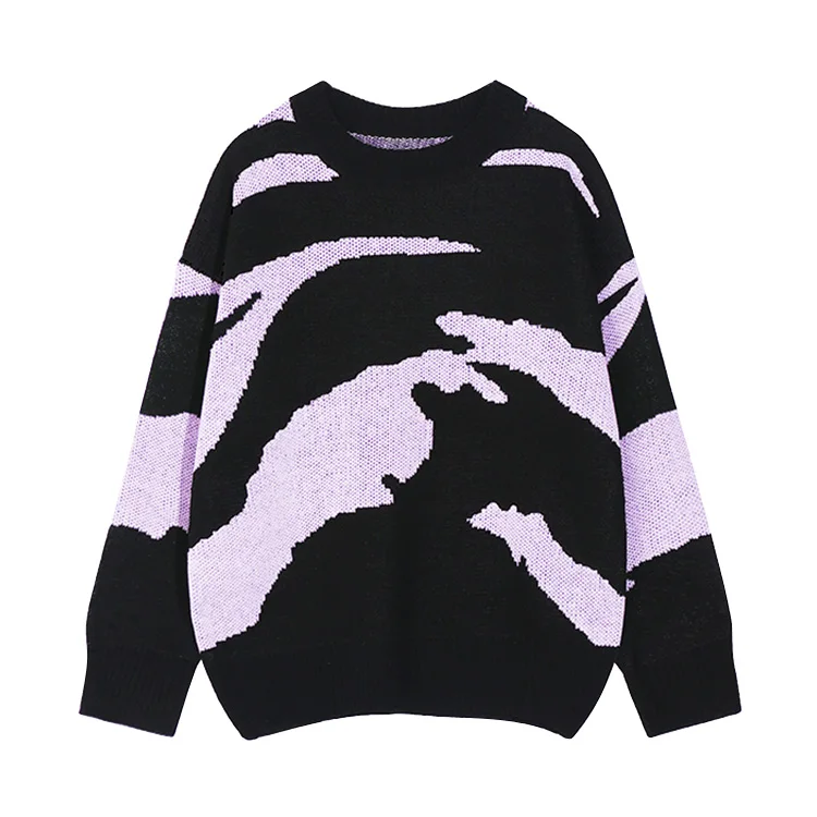 Factory Wholesale Oem&Odm Custom Designer Intarsia Jacquard Pattern Men Knit Sweater