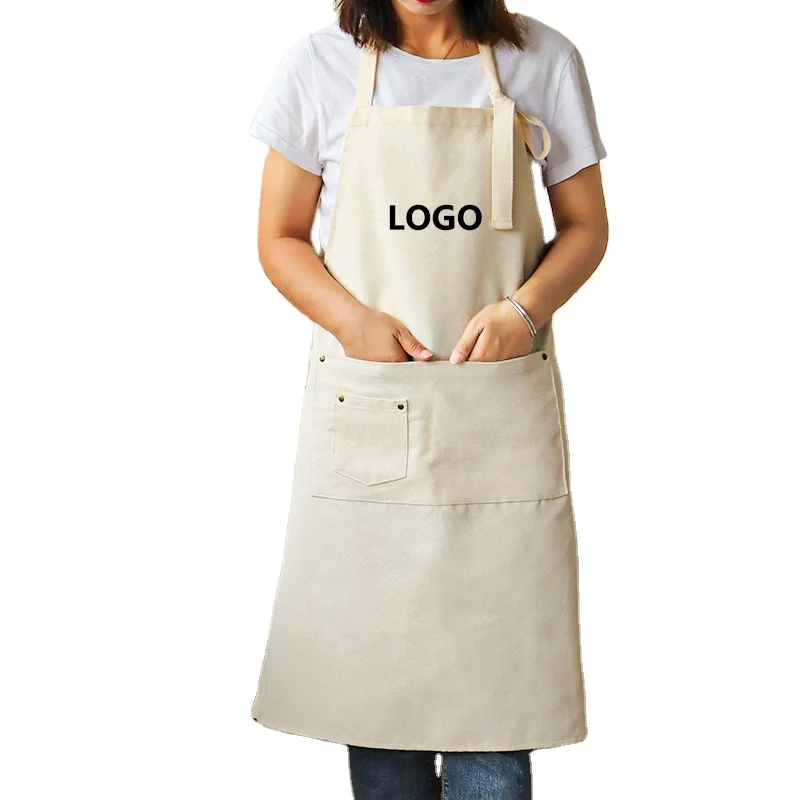 Tabliers Waiter Cooking Canvas Apron Kitchen Custom Logo Chef   Bartender Aprons For Women