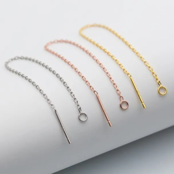 925 sterling silver earring  making accessories cable chain wire earring jewelry making