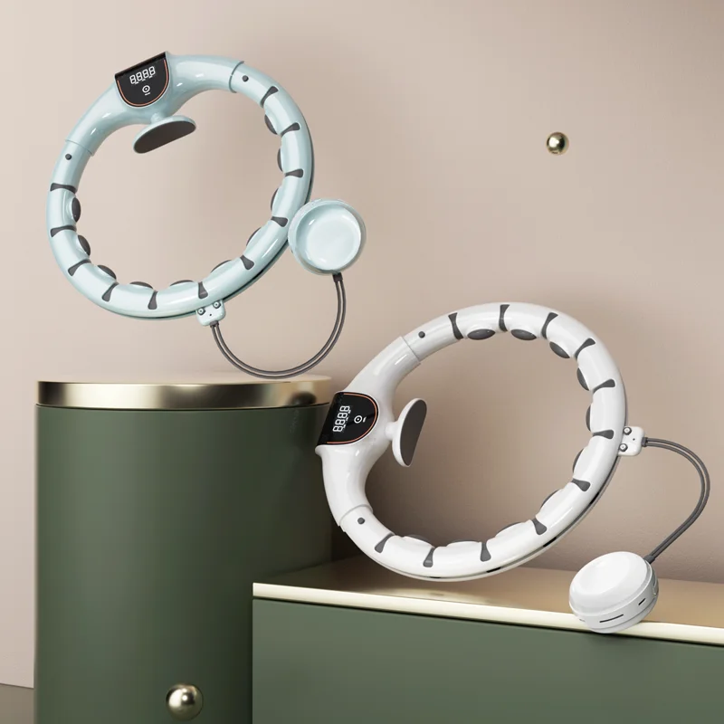 Adjustable detachable weighted smart digital counter hula ring fitness intelligent hoola ring hoops for adults weight loss