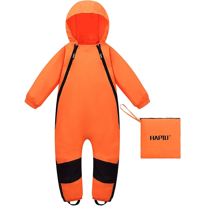 Custom Logo Durable Kids Toddler Raincoat Muddy Buddy Waterproof kids Children Raincoats