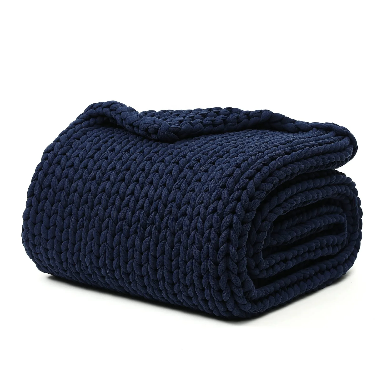 Cotton Tube Yarn Hand Knitting Super Giant Seamless Knitted Weighted Blanket