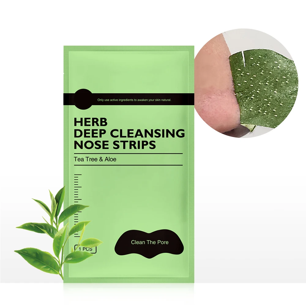 Private Label Tea Tree Deep Cleansing Remove Blackhead Peel Off Black Nose Strips