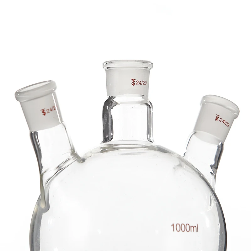 25 50 100 150 250 500 1000 2000 3000 5000 10000 20000 30000 50000ml three ports Short Path Distillation Glass Round Bottom Flask
