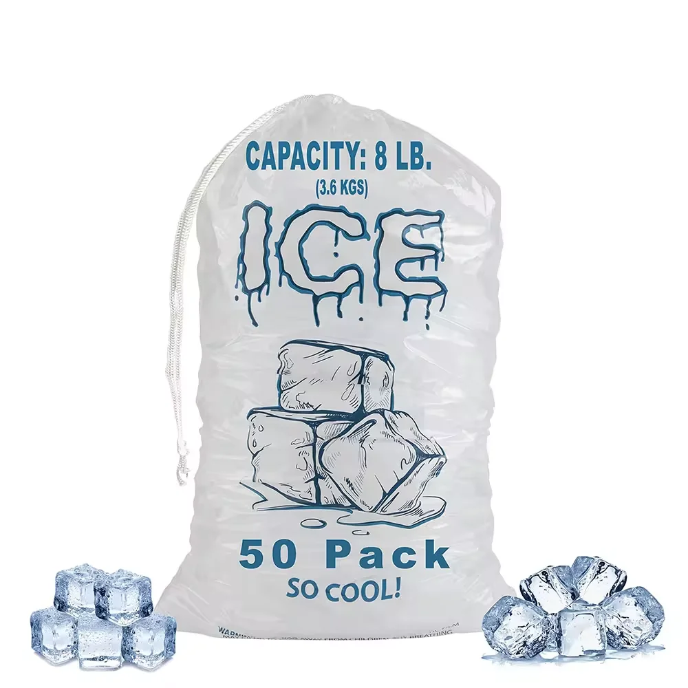 Высококачественные пластиковые пакеты Bolsas Para Cubos De Hielo BUBS Bolsa Plasti, 20 кг, прозрачная упаковка для льда