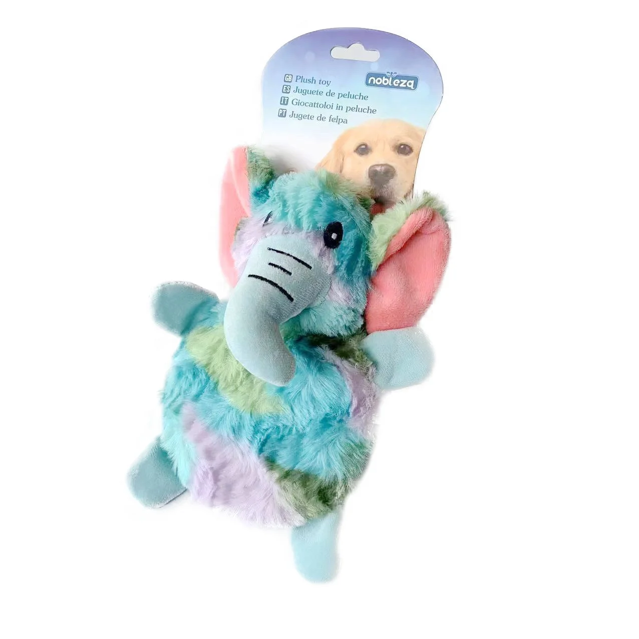 Squeaky Dog Toys Cute Stuffed Elephant Durable Plush Toys for Large Breed Dog Chew Toys for Small Medium Large Dogs