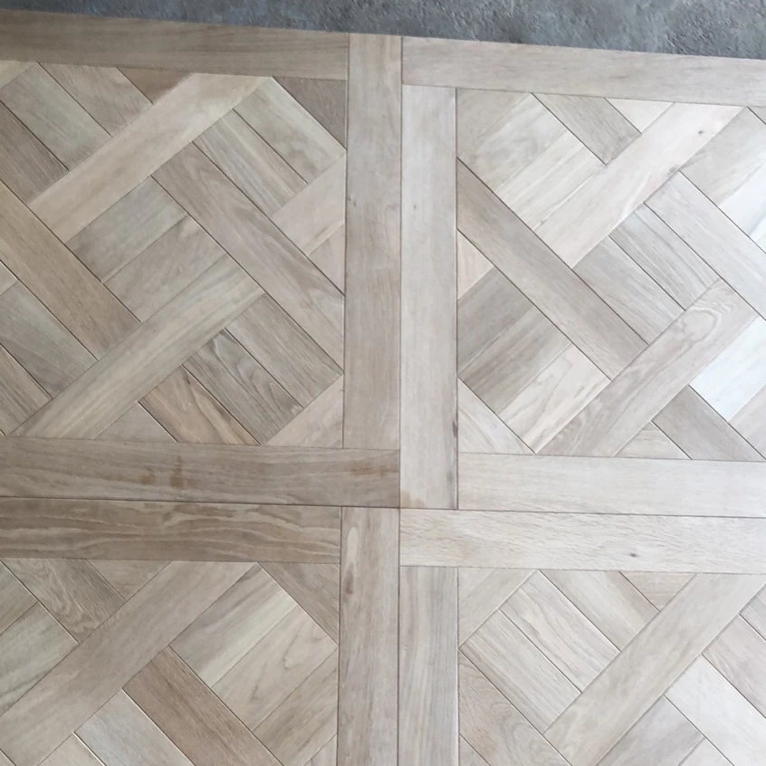 French versailles parquet floor solid wooden flooring with unfinished