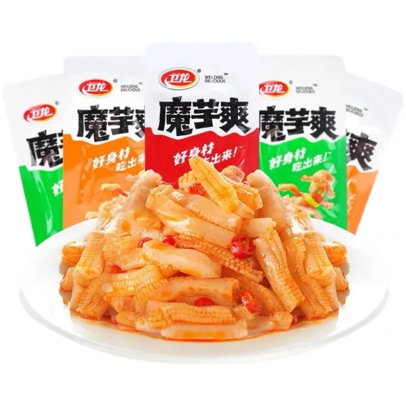 Оптовая продажа, горячая распродажа, Weilong закуски, пряные продукты Konjac, закуски, пряные полоски