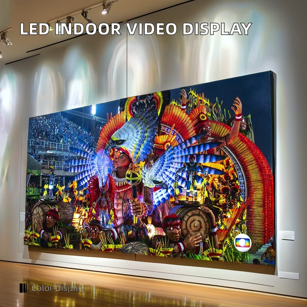 Indoor P2.5 LED Video Display Screen Full Color 4K Resolution 640x480mm Pixel Pitch for Hotels Shopping Malls Cars Video Walls