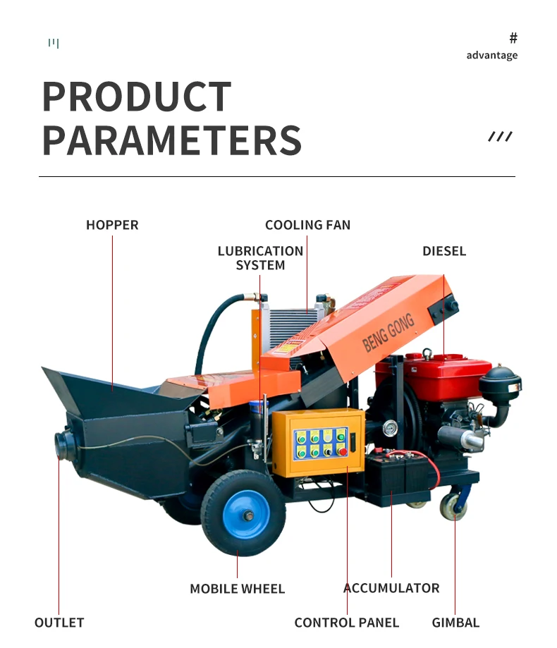 Tuomei High Quality S Valve Concrete Pump Parts Mini Small Concrete Pump Price Concrete Pump Truck