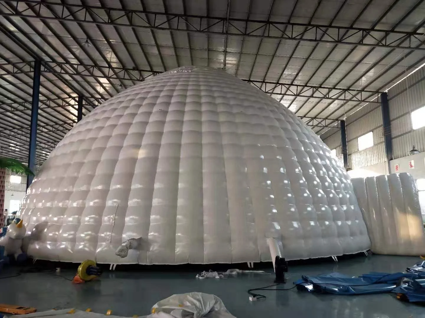 15 meter diameter white inflatable large dome tent.